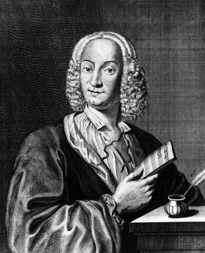 Portrait of Vivaldi holding a sheet of music, 1725 by Francois Morellon la Cave